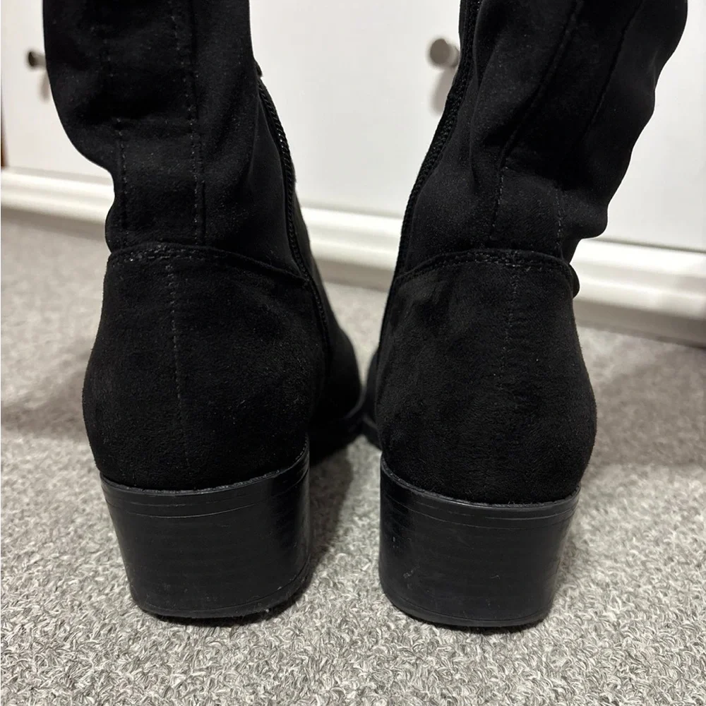 Unisa Black Knee High Boots